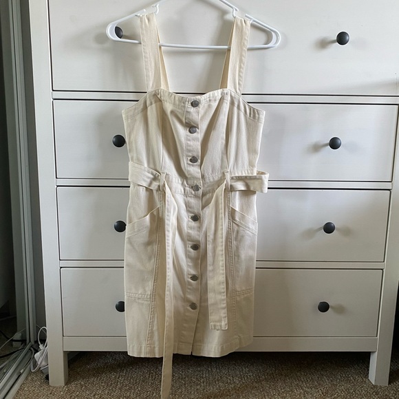 Habitual women’s cream dress with buttons and tie - Picture 2 of 5